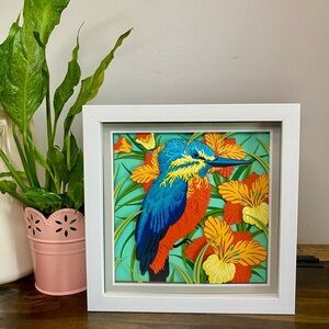 3D Kingfisher Gladiolus Shadowbox